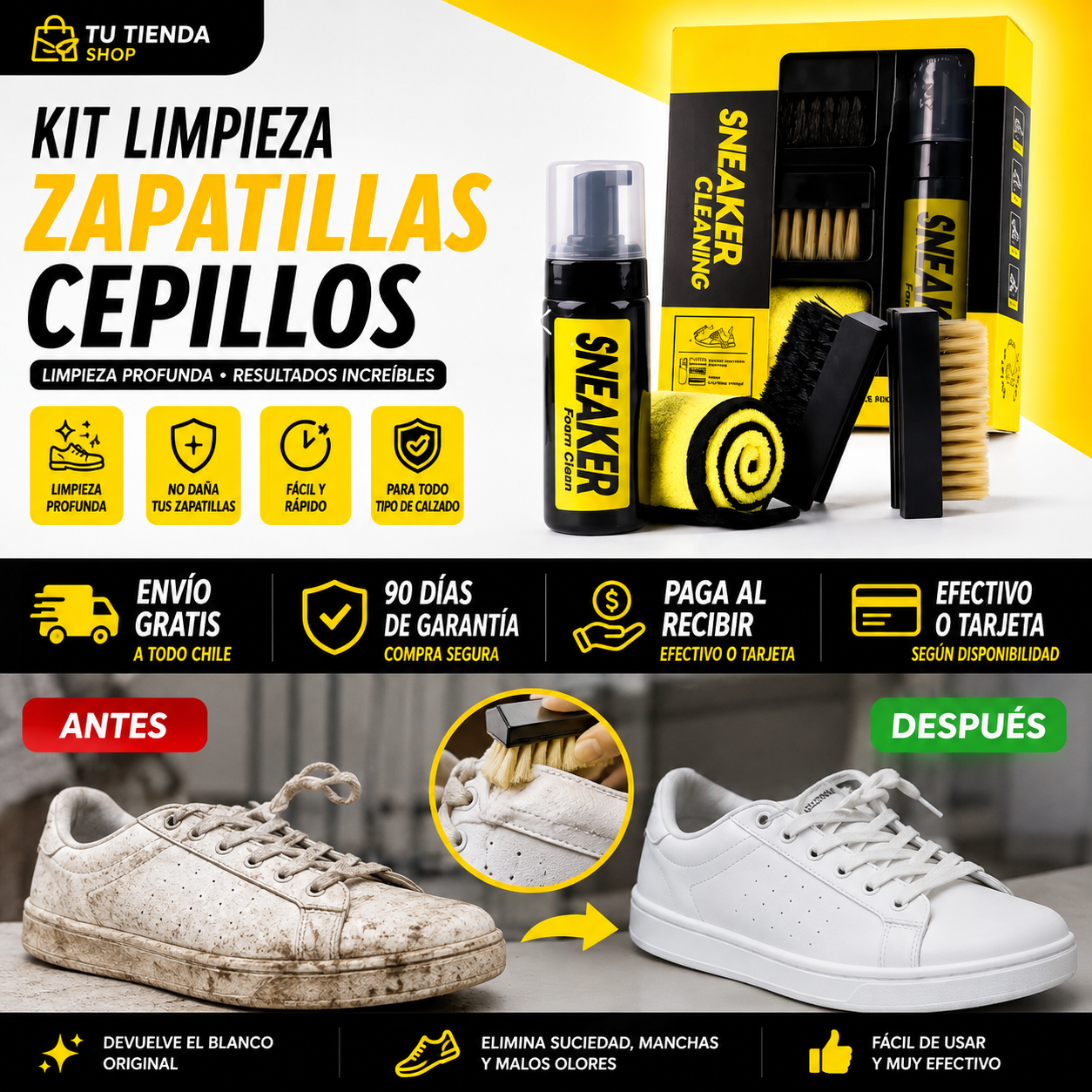 Kit De Limpieza Zapatillas Cepillos