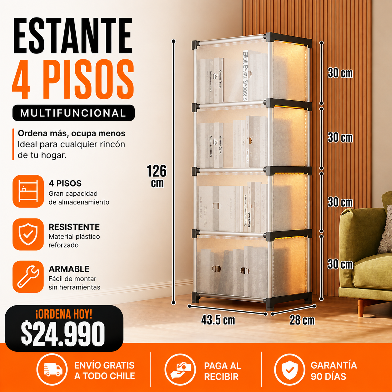 Estante, 4 Niveles