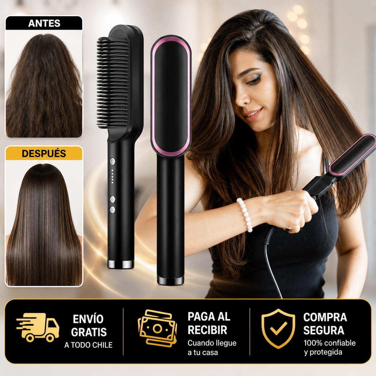 Cepillo Alisador Antifrizz