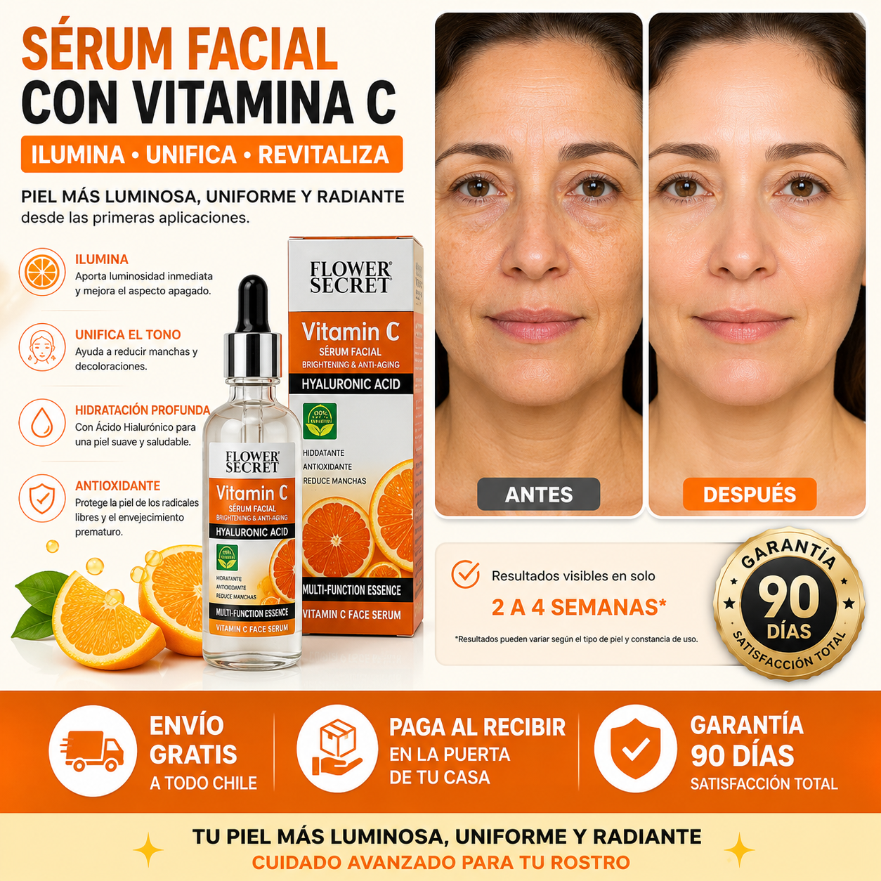 SERUM BLANQUEADOR FACIAL CON VITAMINA C